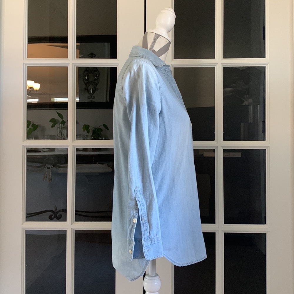 Madewell Chambray ex boyfriend shirt in Buckley wash - Picture 4 of 9